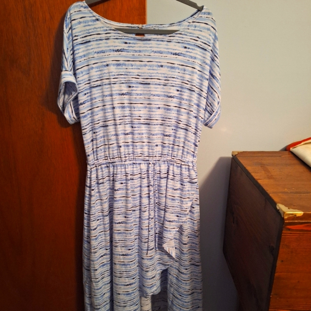 Final Price* Just Be Blue and White Striped Dress Size 1X